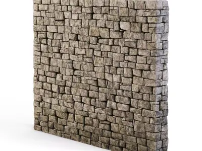 Forge Stone Wall 3D model