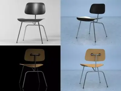 DCM Dining Chair Metal 3D model