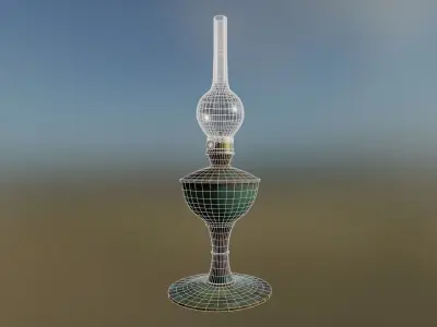 Oil Lamp Low-poly 3D model