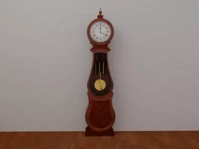  Grandfather clock Vintage Old  3D model