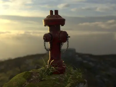 Fire Hydrant Low-poly 3D model Low-poly 3D model