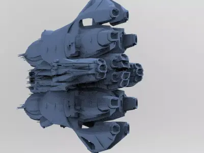 Solar powered Ship speeder 4  3D model