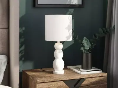 Bowers Glass Table Lamp 3D model