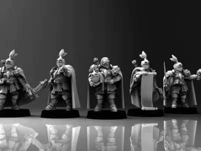 Feudal Guard Male Higher Officers 3D print model