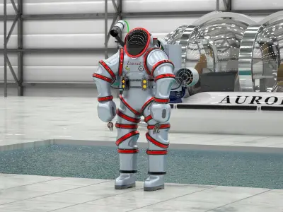  Nuytco Submersible Exosuit ADS Rigged for Cinema 4D 