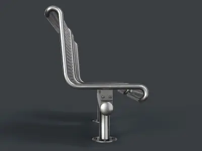 Metal Modern Bench 32 PBR Game Ready Low-poly 3D model