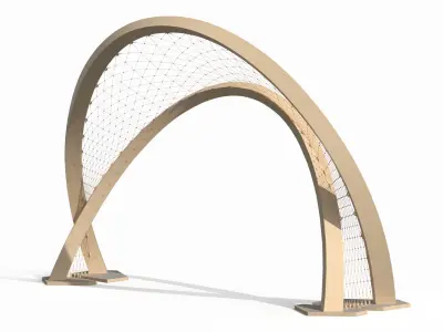  Modern Monumental Archway Structure Sand Gold 