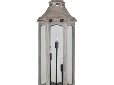 Dolly Antique Wood Novelty Floor Lamp 3D model