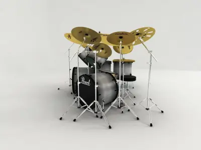 drums drum set 3D model