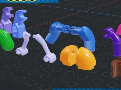 Lego - Minifigures Arms 3D print model