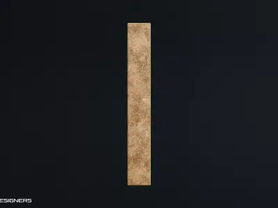 Gothic Wall Panel Ornament Low-poly 3D model