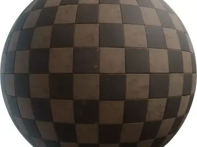 Worn Checkerboard Floor Tiles PBR Texture  Texture