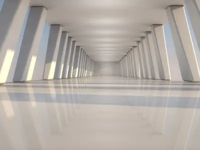 Sci Fi Tunnel 3D model 14