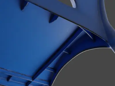 Stackable Plastic Chair Low-poly 3D model