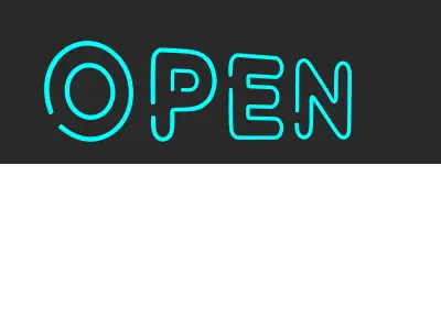 Open Neon Sign 3D model