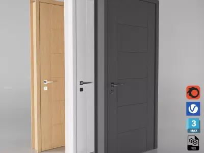 Interior Door Collection 001  3D model
