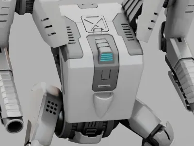 Combat Droid rigged 3D model