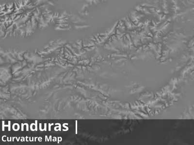 Honduras Occlusion Thickness Cavity Curvature Direct 8k Maps Texture