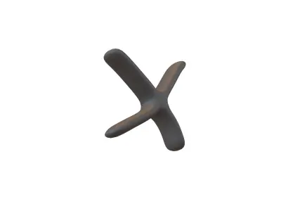 Suzhou Numerals Four V1 001 Low-poly 3D model