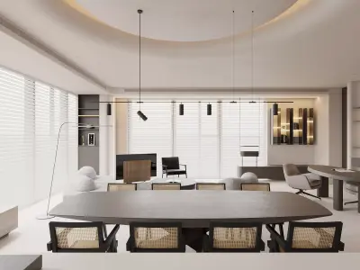 Modern living room 3D model 20