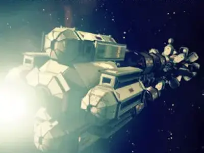 WS-SP-01 Concept Colonisation spacecraft Low-poly 3D model