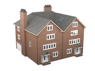 British House Design 03 Low-poly 3D model