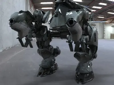 Conciliator Robot Low-poly 3D model