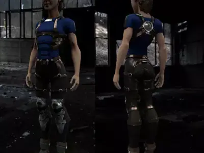 Helix resident evil - female character Low-poly 3D model