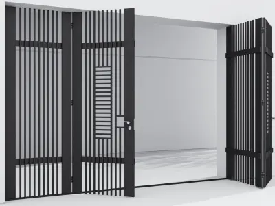 Aluminium door 54 3D model