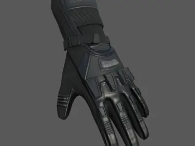 Gloves military combat soldier armor scifi fantasy  Low-poly 3D model