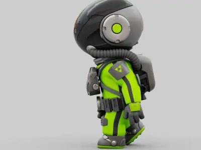 TOON  ASTRONAUT K-2000  RIGGED 3D model
