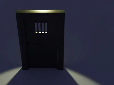 Door Prison Cell Gate  Low-poly PBR Low-poly 3D model