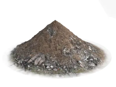 Debris Realistic - Low Poly - Game ready pile of dirt Low-poly 3D model