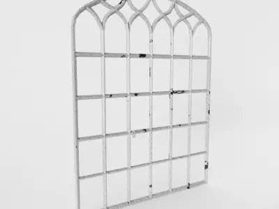 Cast Iron Victorian Window Low-poly 3D model