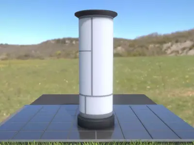 Classic Advertising Pillar 05 Low-poly 3D model