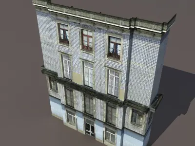 Apartment House 32 Low-poly 3D model