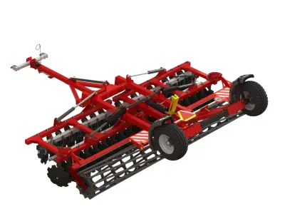 WG 0007 - Semi-mounted heavy disc harrow 5m 3D model