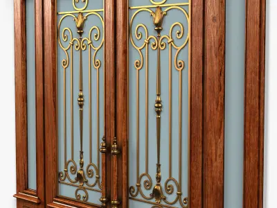 Door0055 ornate door 3D model