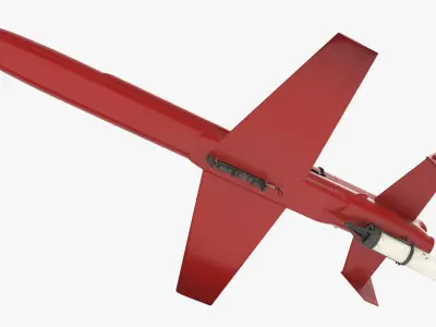  High-Speed Jet Drone with Targeting Fins Red 