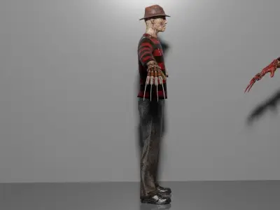 Freddy Krueger Low-poly 3D model