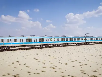 Rigged Train Japan Keihin-Tohoku E233 Series 3D model