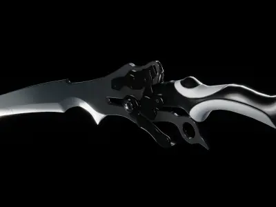 SciFi sword Low-poly 3D model 2