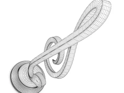 Treble Clef Figure 3D model
