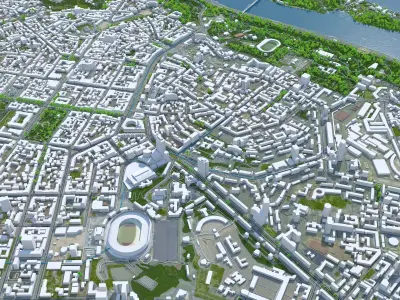 Kiev Kyiv Ukraine Low-poly 3D model