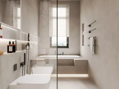 Modern Bathroom 3D Model 3D model