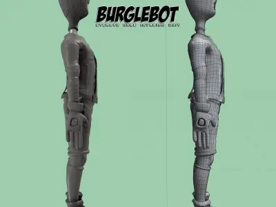 BurgleBot  Low-poly 3D model