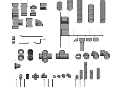 Industrial ceiling 6 3D model