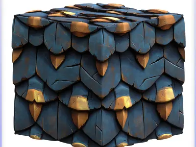 Stylized Roof Seamless Texture Texture 12