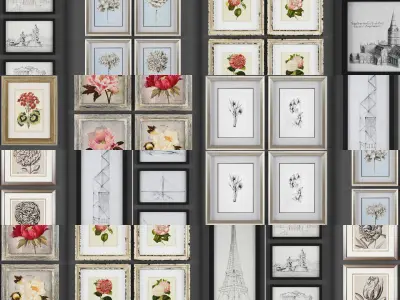Collection of Picture Frames - 20 sets 3D Model Pack