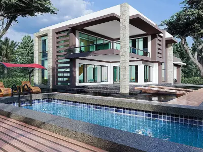 MODERN VILLA MAGNOLIA 3D model